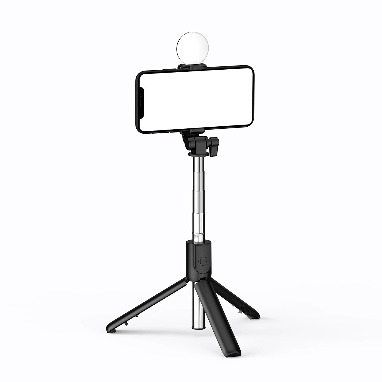 Selfie Stick WR1YXS | 0.71m Tripod with Round Lamp | Black - MIZO.at
