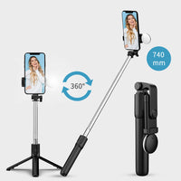 Selfie Stick WR1YXS | 0.71m Tripod with Round Lamp | Black - MIZO.at