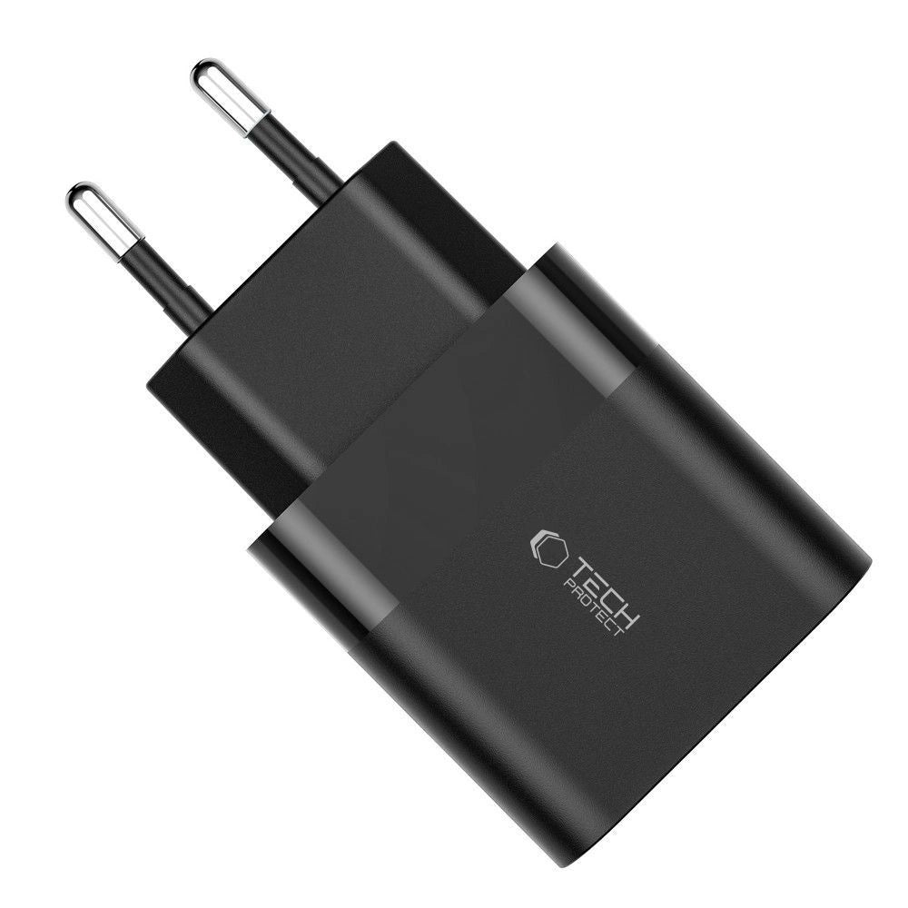 Tech-Protect C30W Charger | USB-C PD 30W & USB-A QC 3.0 | Black - MIZO.at