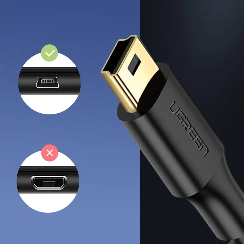 Ugreen Mini USB Cable | 480 Mbps Data Transfer & Charging (0.25m) - MIZO.at
