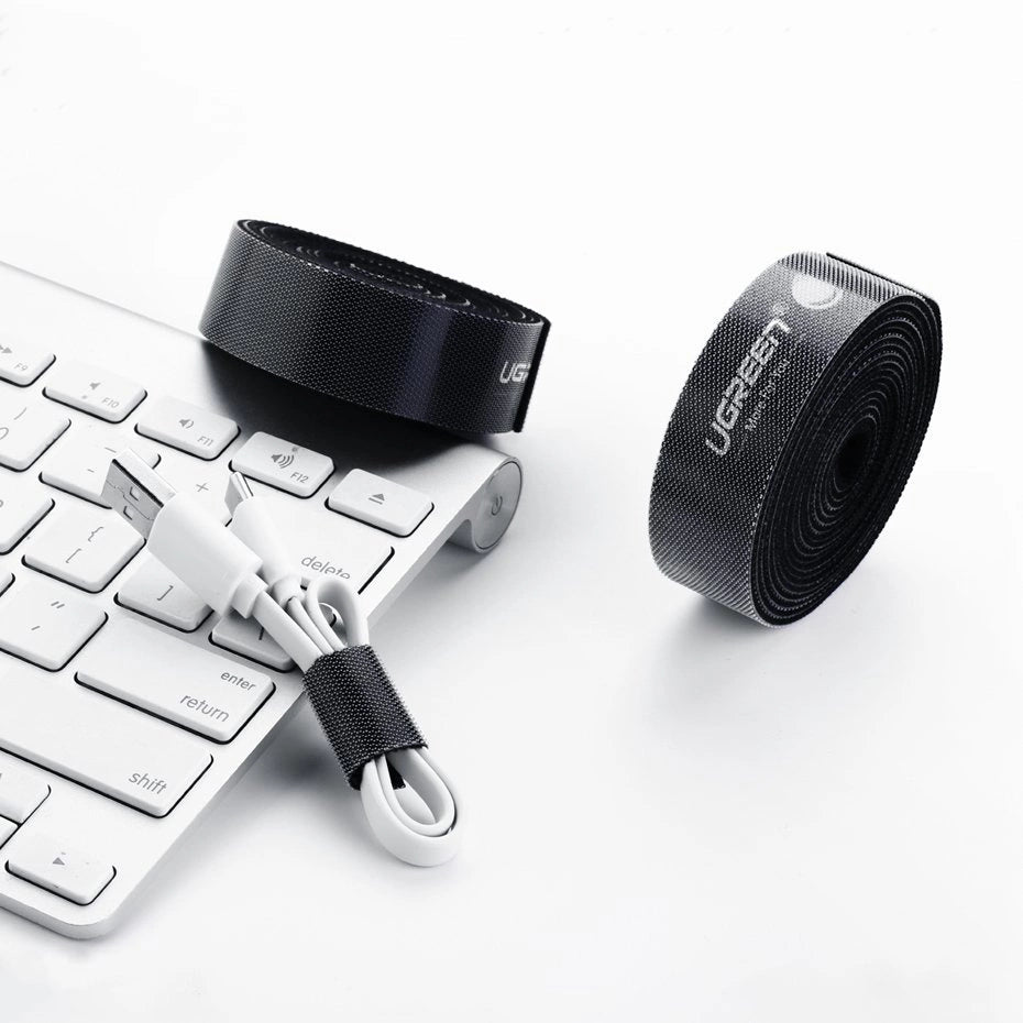 Ugreen Velcro Cable Organizer 5m Black – Reusable Cable Tape - MIZO.at