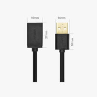 UGREEN USB Adapter Cable Female to Male 2m Black | Durable Connection - MIZO.at