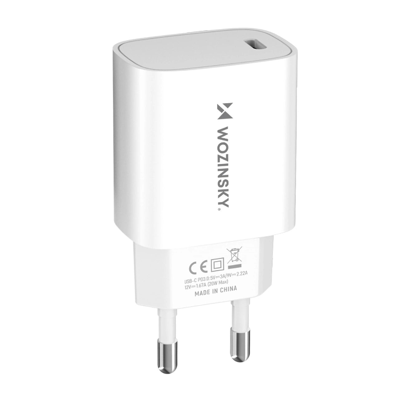 Wozinsky 20W USB-C Wall Charger Dual Port White – Fast Charging PD & QC - MIZO.at