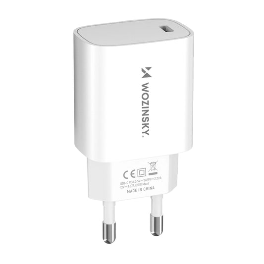 Wozinsky 20W USB-C Wall Charger Dual Port White – Fast Charging PD & QC - MIZO.at