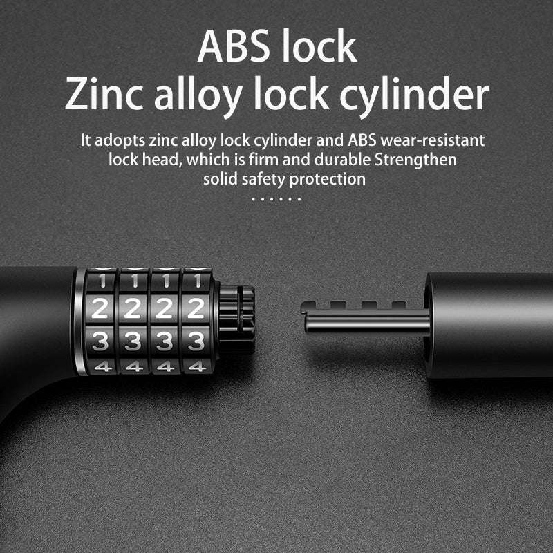 Rockbros 3230002001 Bicycle Lock | Key & Combination, Black - MIZO.at