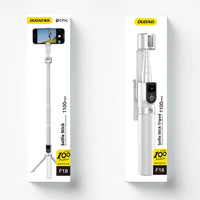 Dudao F18W Selfie Stick with Bluetooth Remote & Tripod - White - MIZO.at