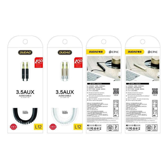 DuDao Dehnbares AUX Kabel 150cm Feder Mini-Jack Audio Kabel - MIZO.at