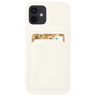 Samsung S22 Wallet Case Weiß – Silikon Kartenfach Schutzhülle - MIZO.at
