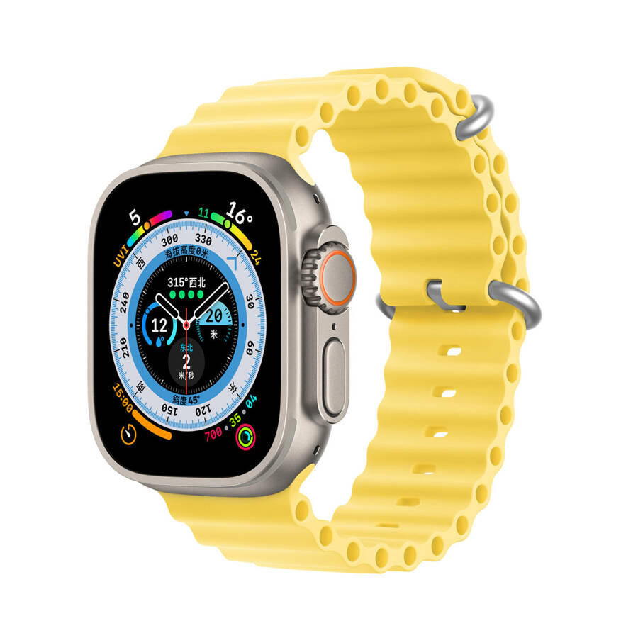 Dux Ducis OceanWave Silicone Band | Yellow, Apple Watch 45/44/42mm - MIZO.at