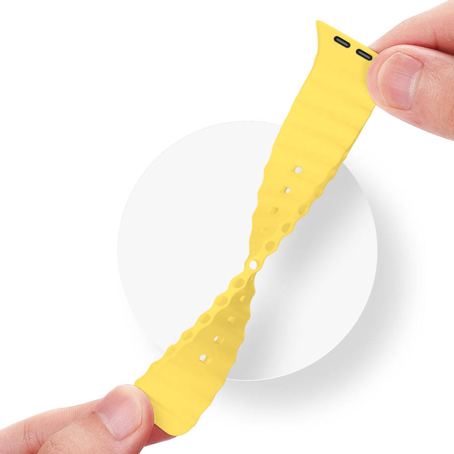 Dux Ducis OceanWave Silicone Band | Yellow, Apple Watch 45/44/42mm - MIZO.at