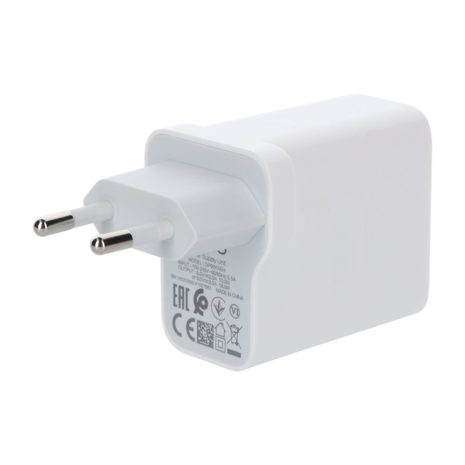 Original Oppo Travel Charger 18W, White - MIZO.at