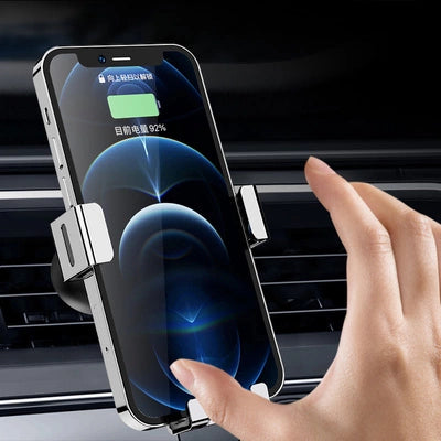 Gravity Auto Smartphone-Halter Silber – Lüftungsgitter Befestigung YC12 - MIZO.at