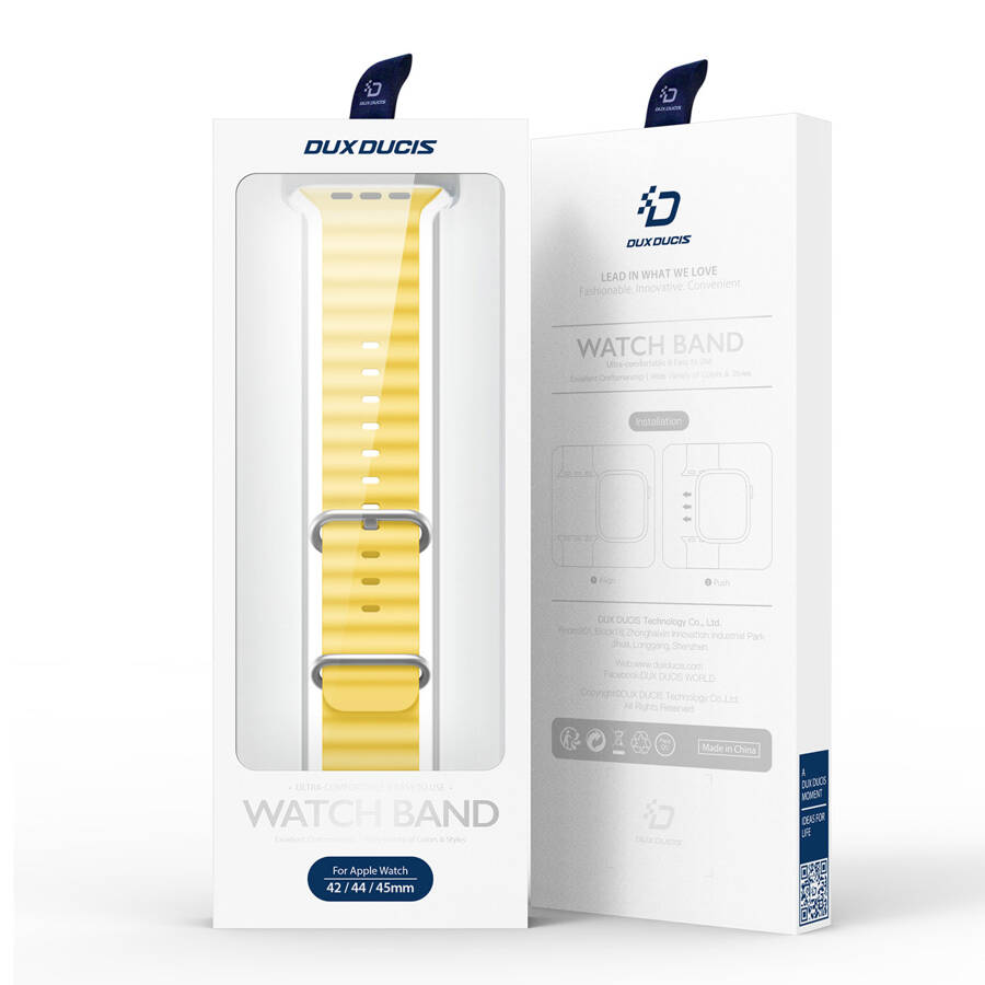 Dux Ducis OceanWave Silicone Band | Yellow, Apple Watch 45/44/42mm - MIZO.at