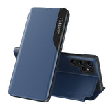 Samsung S24 Ultra Eco Leather View Case – Blau Premium Flip Cover - MIZO.at