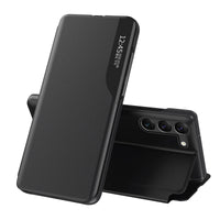 Samsung S24 Eco Leather View Case | Smart Flip Cover Black - MIZO.at