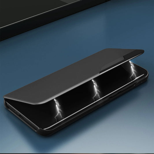 Samsung S24 Eco Leather View Case – Schwarz Smart Flip Cover Premium - MIZO.at