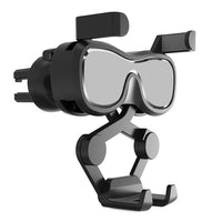 Car Air Vent Phone Holder | Silver Mechanical Clamp with Air Freshener - MIZO.at