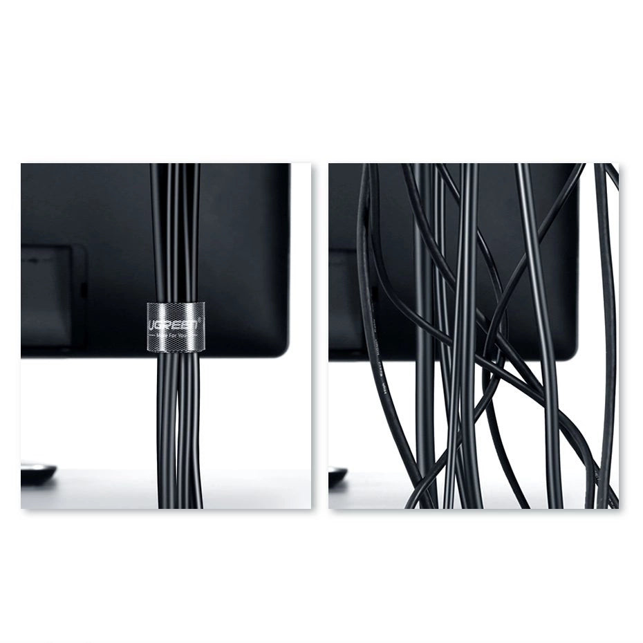 UGREEN Cable Organizer | 2M Velcro Cable Management Tape Black - MIZO.at