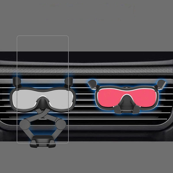 Car Air Vent Phone Holder | Silver Mechanical Clamp with Air Freshener - MIZO.at