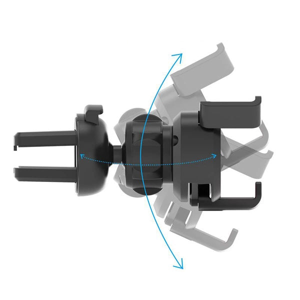 Car Air Vent Phone Holder | Silver Mechanical Clamp with Air Freshener - MIZO.at