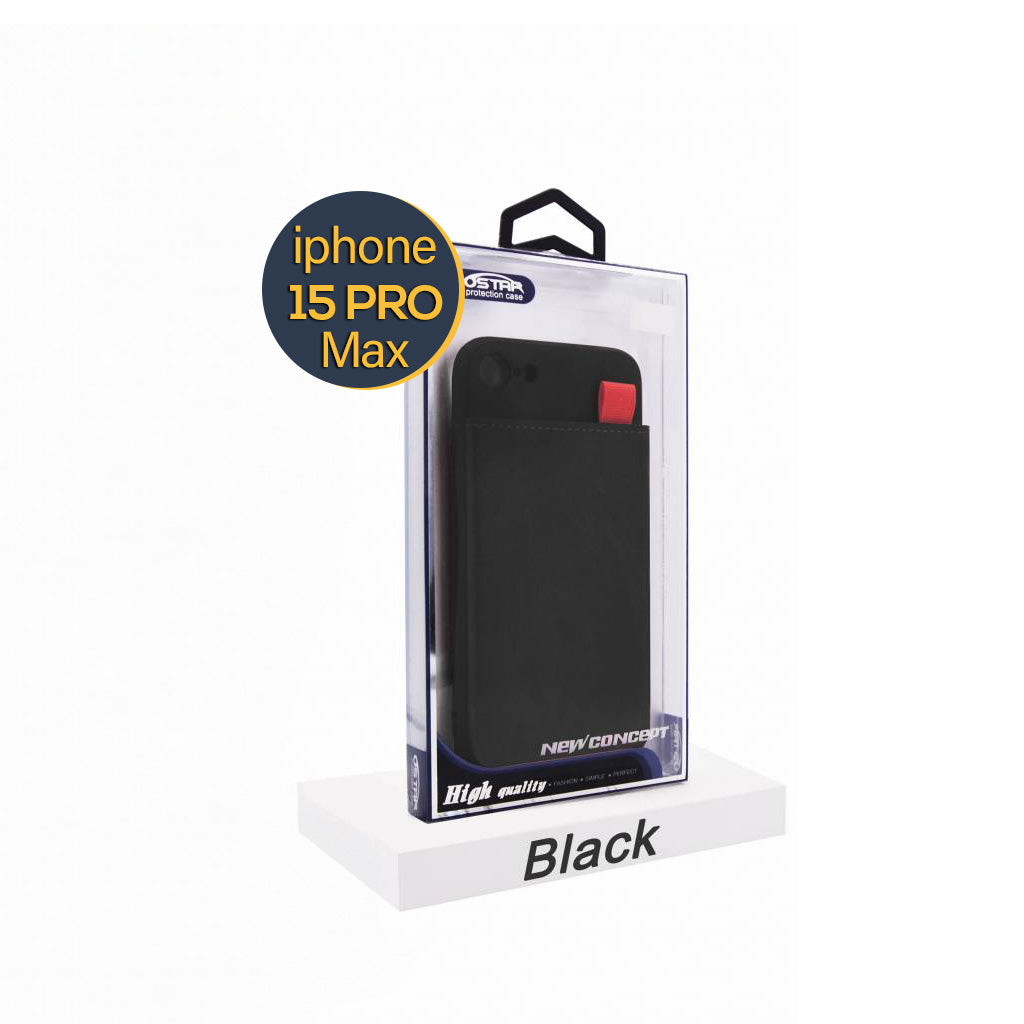 O-Star Pop Out Card Wallet Case | iPhone 14 Pro Max Black - MIZO.at