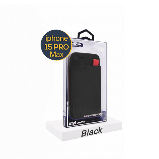 O-Star Pop-Out Card Wallet Case iPhone 14 Pro Max Schwarz - MIZO.at