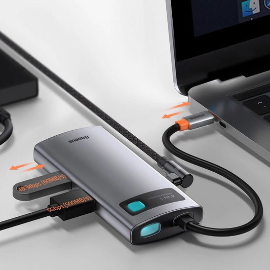 Baseus 4-in-1 USB-C Hub 100W PD – HDMI 4K & USB 3.2 - MIZO.at