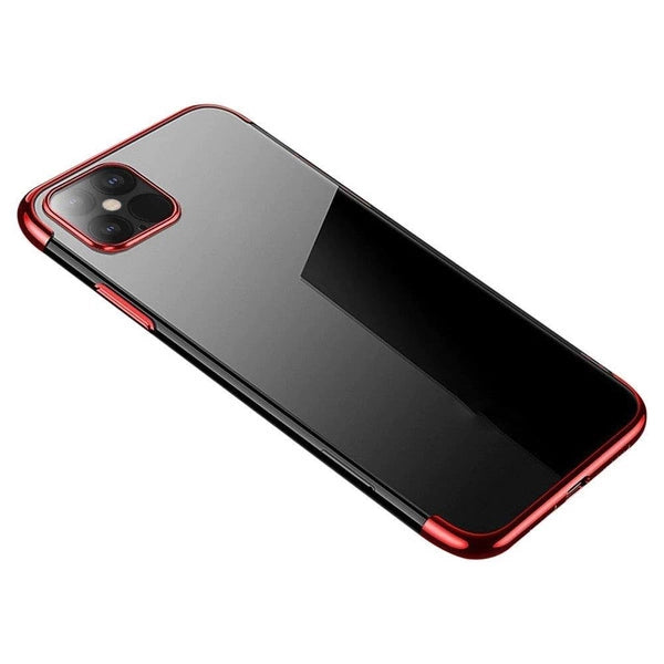 Xiaomi Mi 11 Clear Color Case | Red TPU with Electroplating Frame - MIZO.at