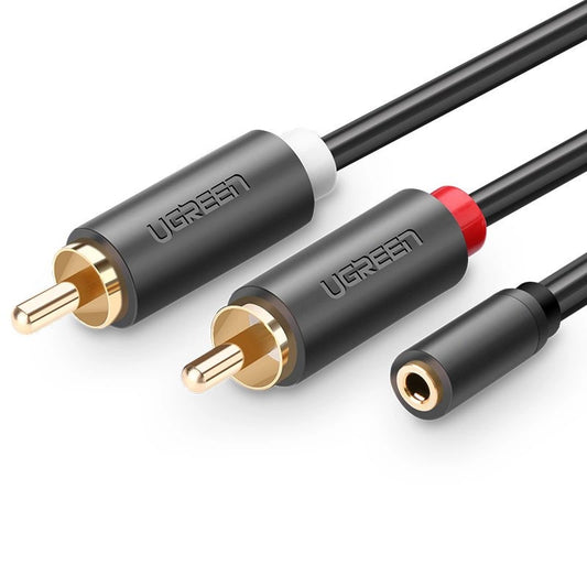 Ugreen 3,5mm zu 2 RCA Audio Kabel – 25cm Vergoldet AV102 Premium - MIZO.at