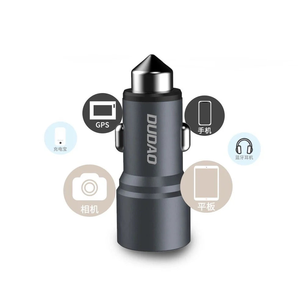 Dudao Smart Car Charger | Dual USB Fast Charging Adapter - MIZO.at
