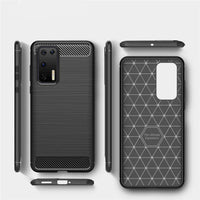Huawei P40 Carbon Case | Blue Flexible Cover - MIZO.at