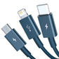 Baseus 3in1 Universalkabel – Lightning/USB-C/Micro 1,5m Blau - MIZO.at