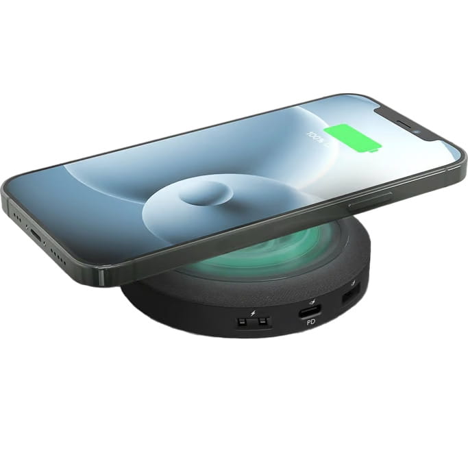 Mophie Universal Wireless Charging Hub | Fast Charge, Black - MIZO.at