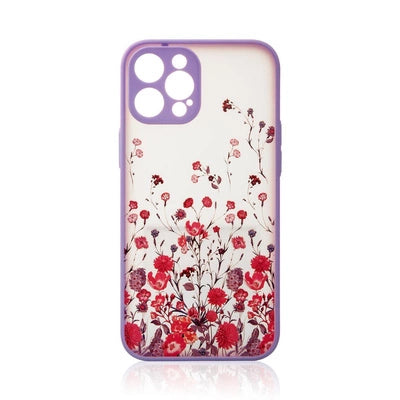 Lila Floral iPhone 13 Pro Max Case – Premium Designer Schutzcover - MIZO.at