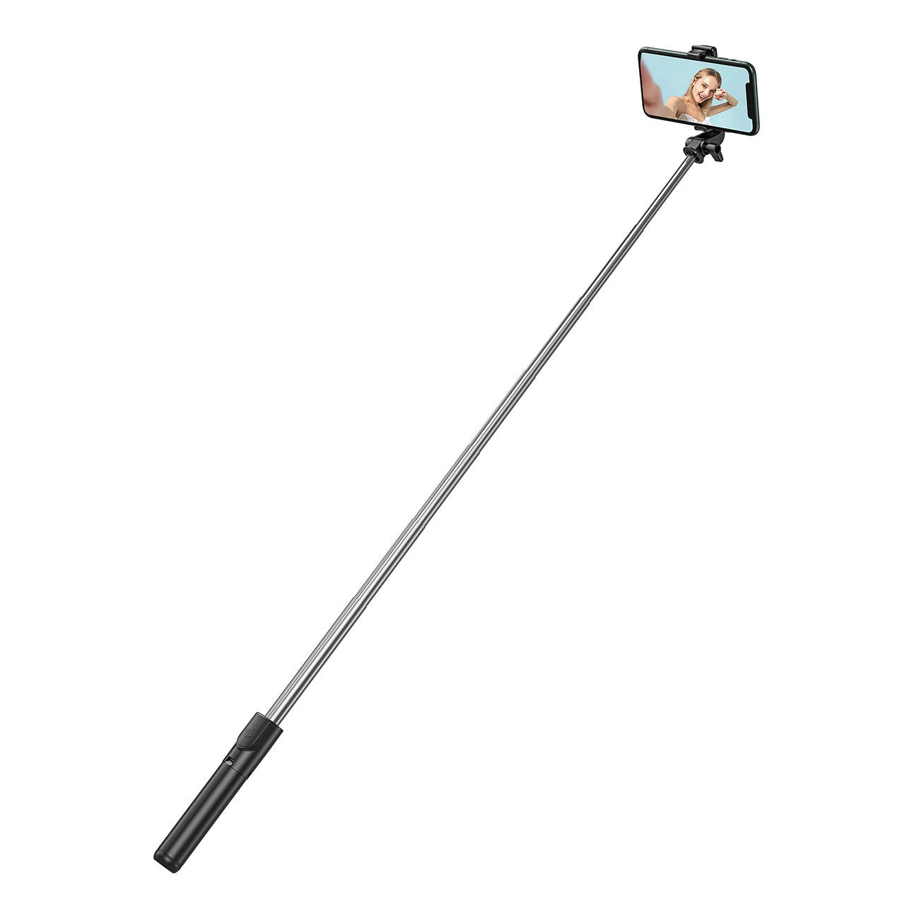 WHS1Y Telescopic Selfie Stick and Tripod with Phone Holder, 1m - Black - MIZO.at