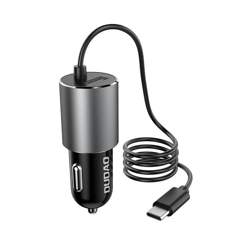 Dudao USB Car Charger | Built-In USB Type-C Cable 3.4A R5Pro T - MIZO.at