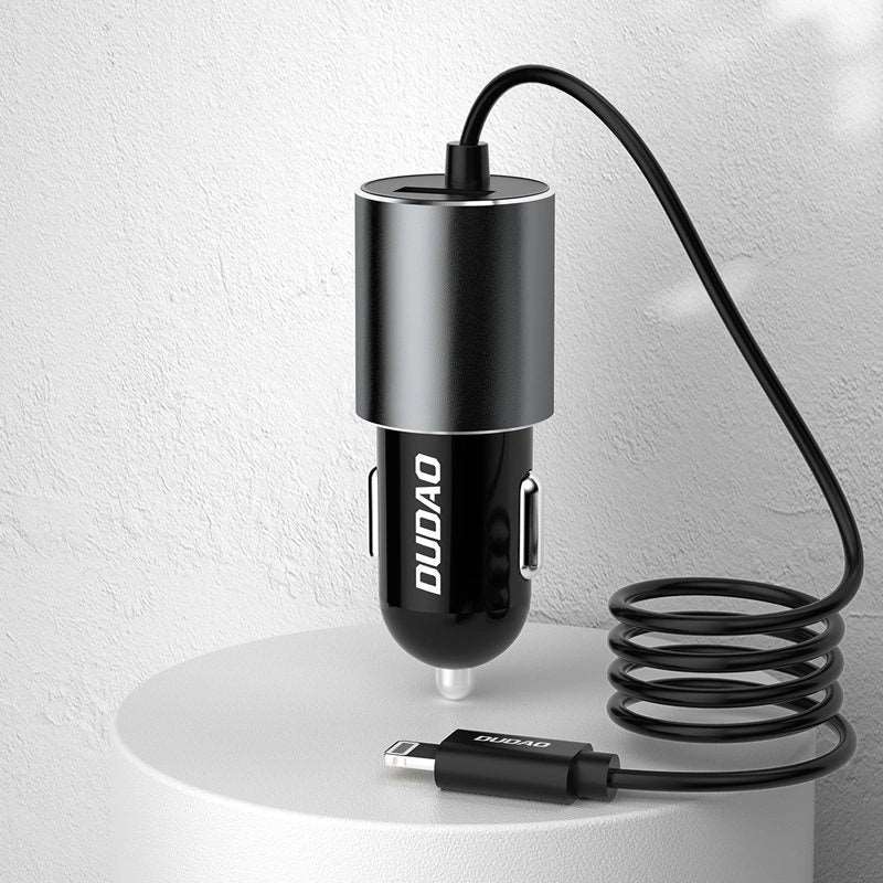 Dudao USB Car Charger | Built-In USB Type-C Cable 3.4A R5Pro T - MIZO.at