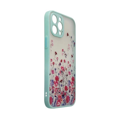 Hellblau Floral iPhone 12 Pro Max Case – Designer Schutzcover Premium - MIZO.at