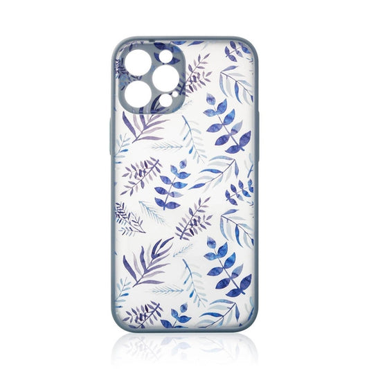 Dunkelblau Floral iPhone 12 Pro Max Case – Designer Schutzcover Premium - MIZO.at
