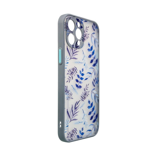 Dunkelblau Floral iPhone 12 Pro Max Case – Designer Schutzcover Premium - MIZO.at