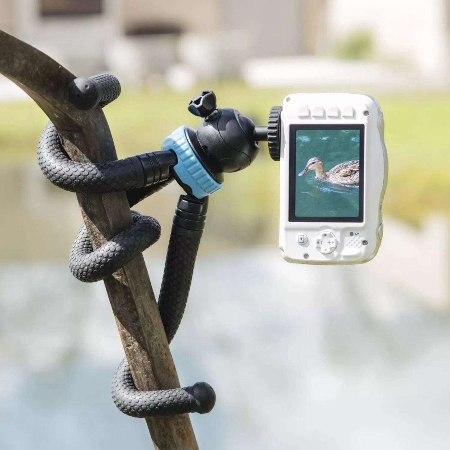 Hama 3-in-1 FlexPro Mini Tripod | 27cm, Flexible Legs, Blue - MIZO.at