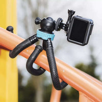 Hama 3-in-1 FlexPro Mini Tripod | 27cm, Flexible Legs, Blue - MIZO.at