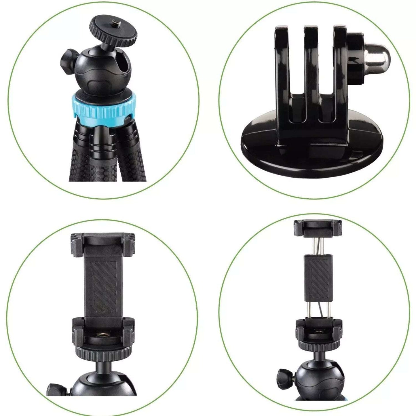 Hama 3-in-1 FlexPro Mini Tripod | 27cm, Flexible Legs, Blue - MIZO.at