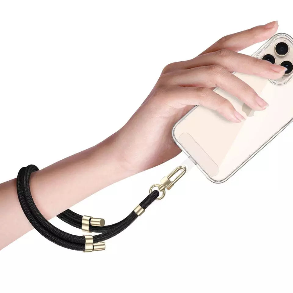 Tech-Protect C4S Rope Wrist Strap | Stylish & Secure, Black/Gold - MIZO.at