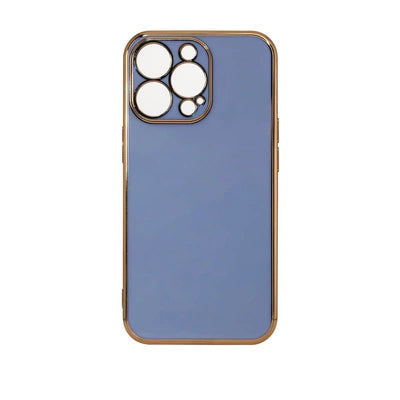 Blau iPhone 12 Pro Max Case – Goldrahmen Farbwechsel Schutzcover Premium - MIZO.at