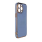 Blau iPhone 12 Pro Max Case – Goldrahmen Farbwechsel Schutzcover Premium - MIZO.at