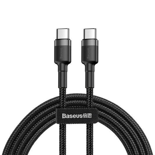 Baseus Cafule USB-C PD QC Schnellladekabel – Nylon Geflochten Schwarz - MIZO.at