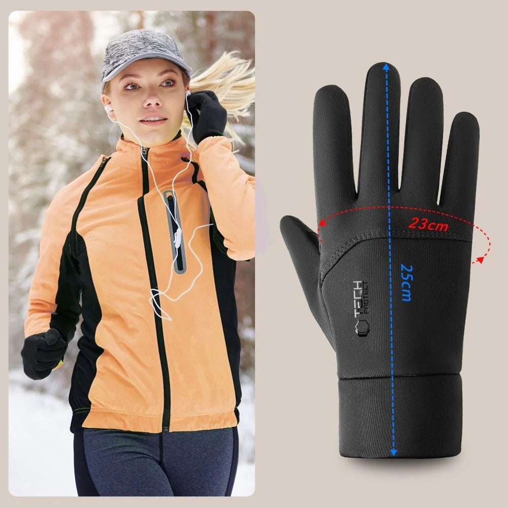 Tech-Protect WG01 Winter Touchscreen Gloves | L/M, Black - MIZO.at