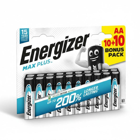 20er Pack Energizer MAX Plus AA LR6 Alkaline Batterien - MIZO.at
