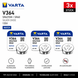 Varta 364 SR60 Silberoxid Knopfzelle 1,55V 3 Stk. - MIZO.at